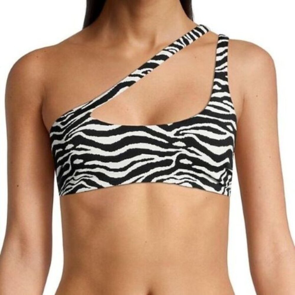 Solid & Striped The Zebra Print Swim Top Small NWT